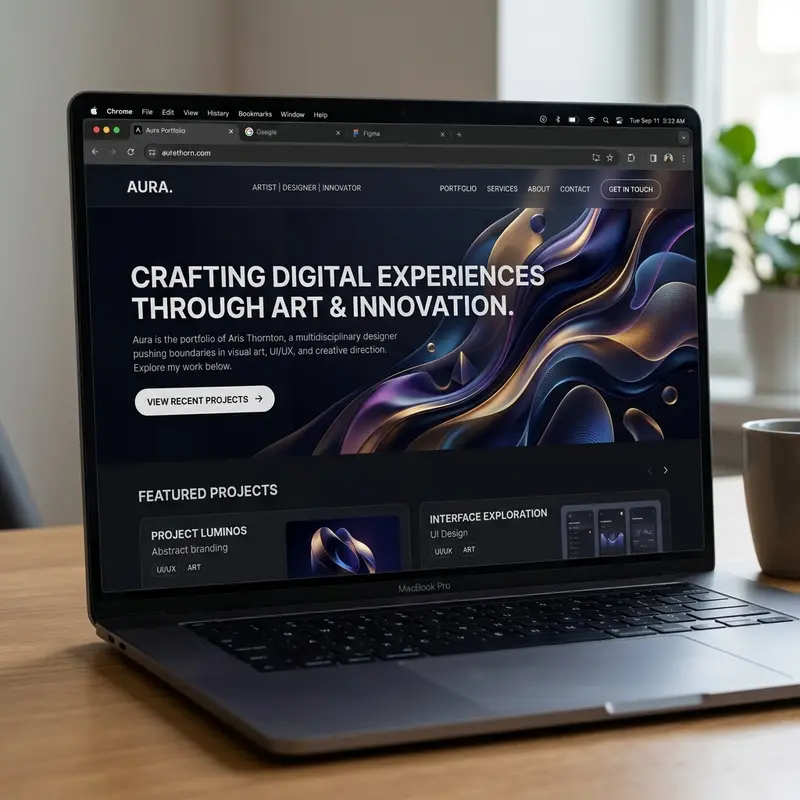 portfolio website template built with reapweb