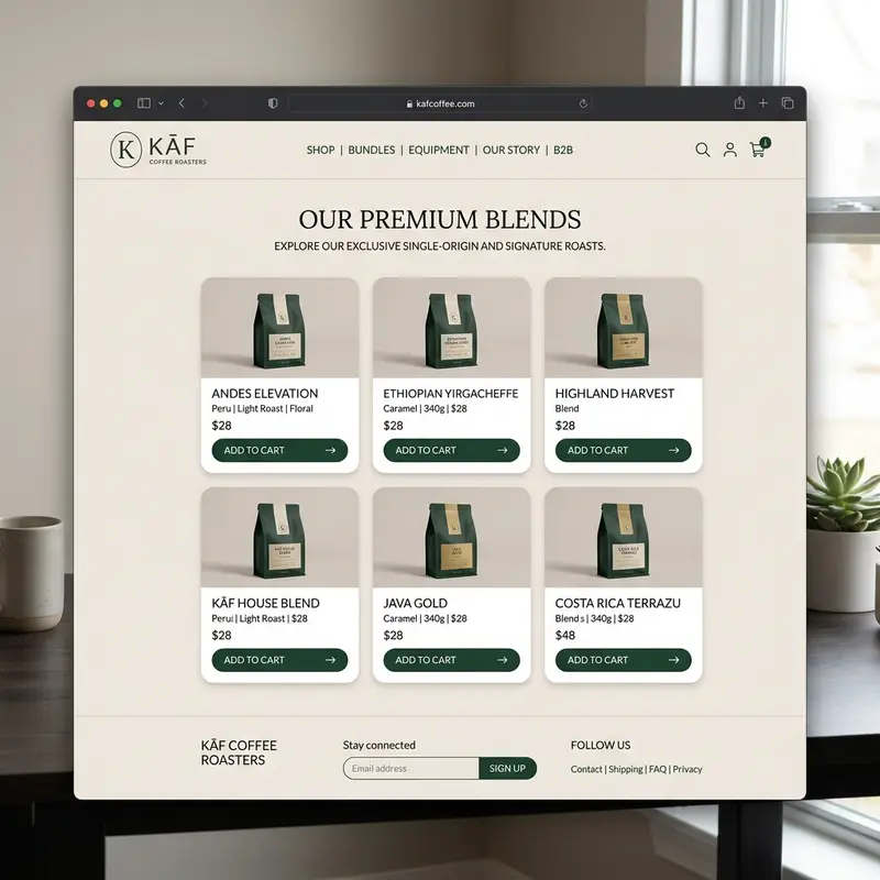 store website template built with reapweb